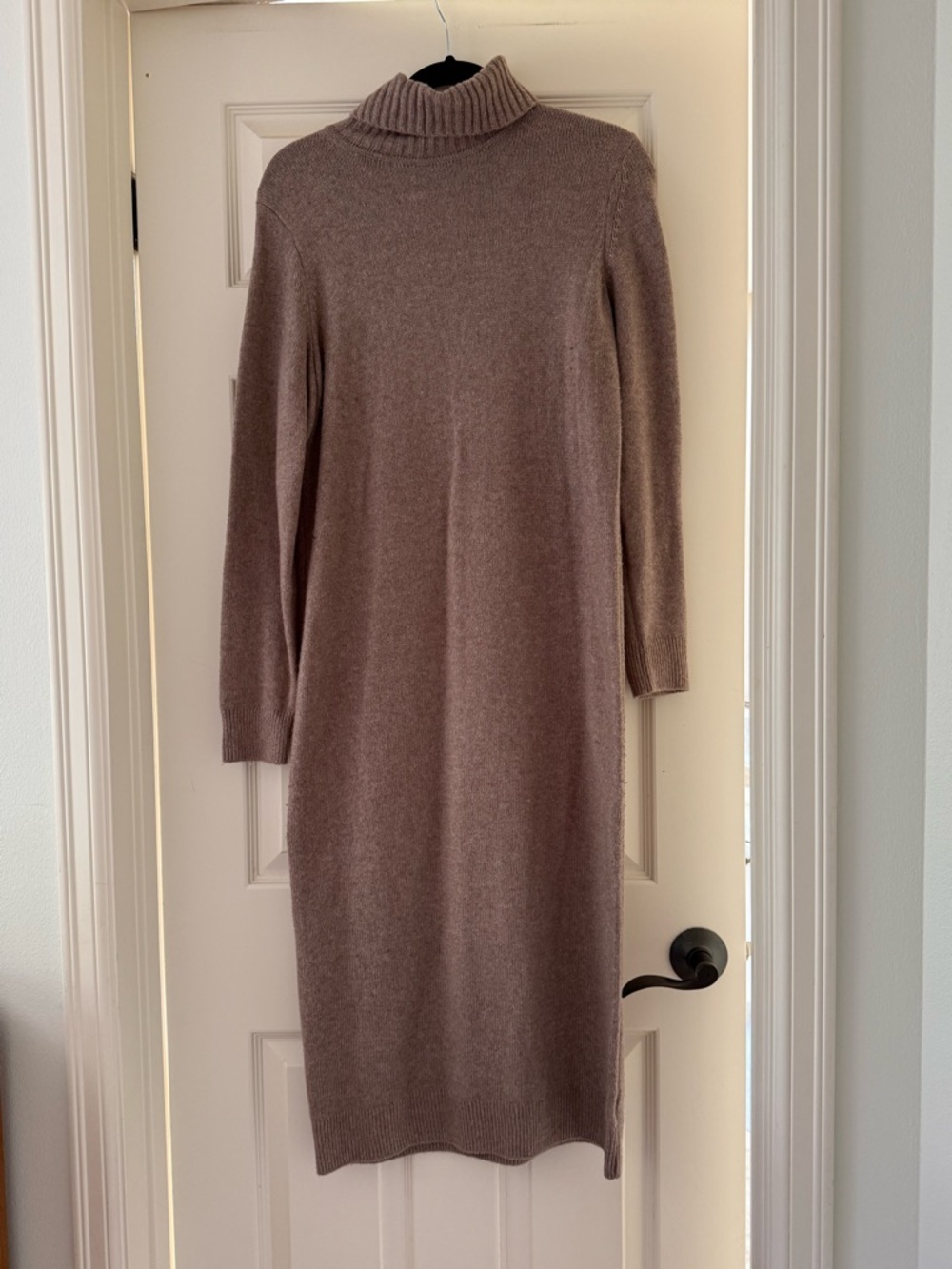 GAP Taupe Turtleneck Long Sleeve Knit Dress
